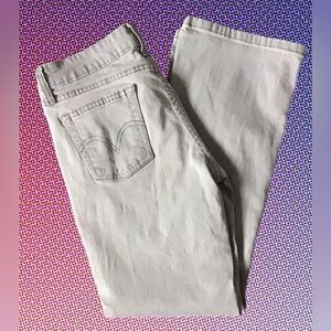 Levi’s 515 Light Gray Jeans Womens 8M Bootcut Wash Mid Rise Black Tab